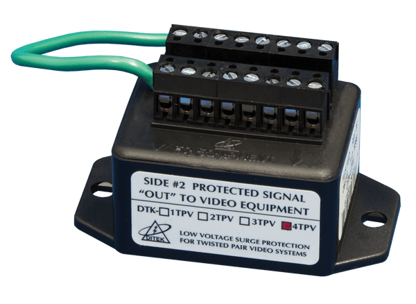 Ditek DTK-4TPV Twisted Pair Analog Video Camera Surge Protector