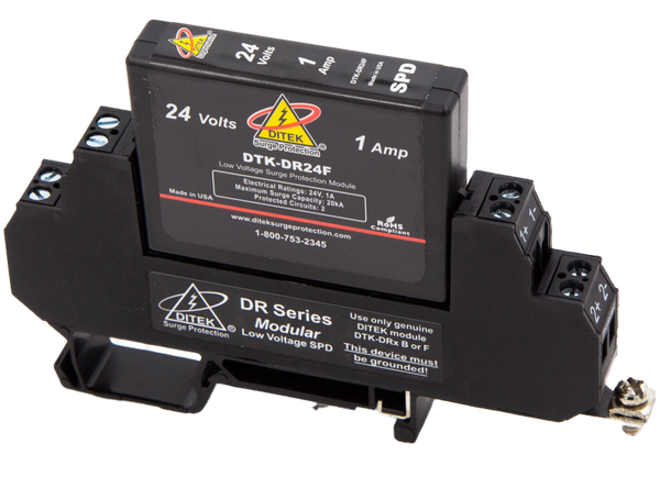Ditek DTK-DR24F Low Voltage DIN Rail Surge Protector
