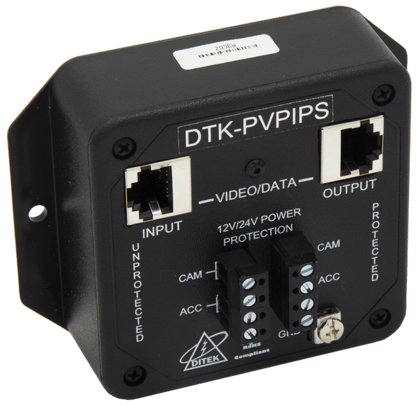 Ditek DTK-PVPIPS IP/PoE Data & 12/24V Power Surge Protector