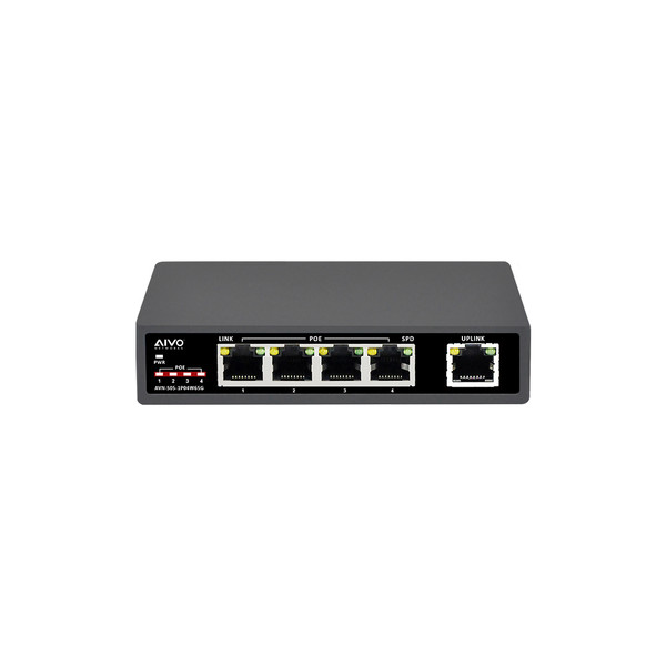 Avycon AVN-S05-1P04W65G 10/100/1000M 5-Port 65W Gigabit Poe Switch
