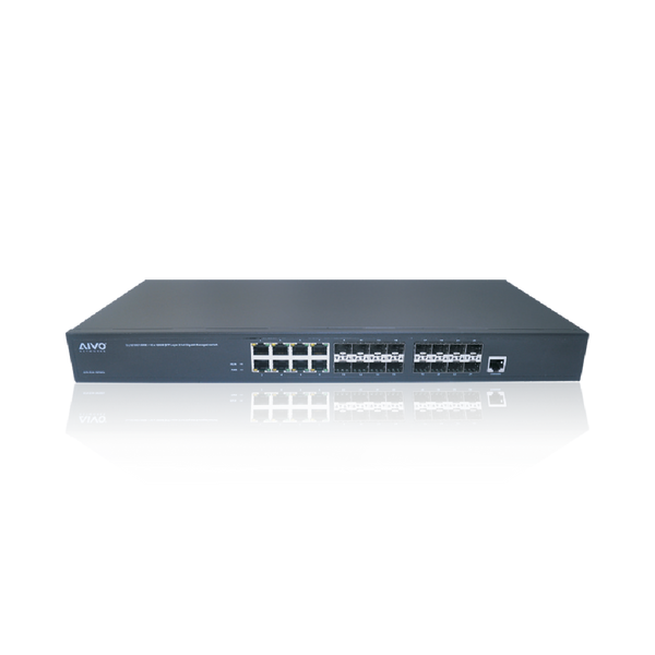 Avycon AVN-S24-16P08G 16 X Gigabit Sfp + 8 Gigabit Rj45 Port L2+ Managed Switch