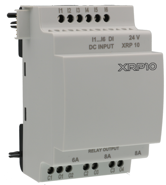 Crouzet 88975201 Digital Expansion XRp10 With 6 Digital Inputs And 4 Relays Outputs (2X6A/2X8A), Up To 2 Expansions