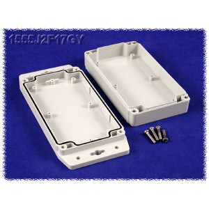 Hammond Manufacturing 1555J2F17GY RAL7035 grey watertight plastic enclosure, flange