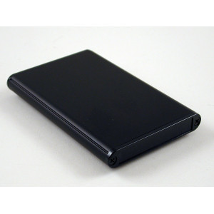 Hammond Manufacturing 1455A1002BK black extruded aluminum enclosure w/ plastic end panels