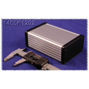 Hammond Manufacturing 1455K1202 extruded aluminum enclosure w/ plastic end panels
