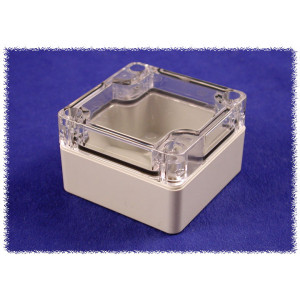 Hammond Manufacturing 1554B2GYCL RAL7035 grey polycarb plastic watertight enclosure, clear lid