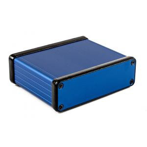 Hammond Manufacturing 1455L801BU blue extruded aluminum enclosure w/ metal end panels