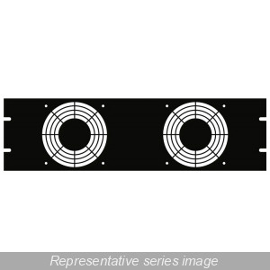 Hammond Manufacturing PPGP191202BK1 3U Fan Grill Panel