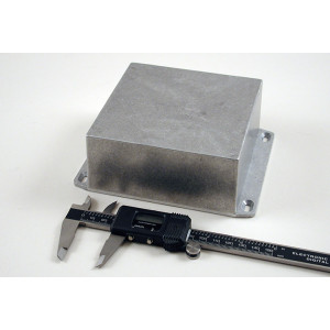 Hammond Manufacturing 1590KKFL enclosure - diecast; flanged lid; 4.92"x4.92"x2.10"