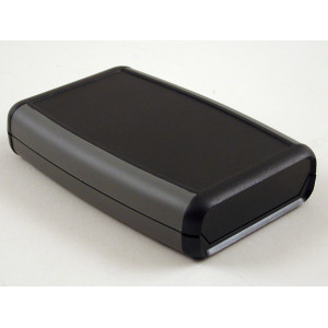 Hammond Manufacturing 1553WBBK black ABS  w/ grey TPE side hand held watertight enclosure 4.62x3.11x0.95