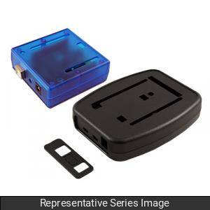 Hammond Manufacturing 1593HAMAR2TBU enclosure - plastic; trans. blue; for Arduino 101 board