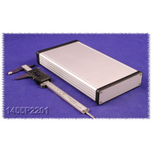 Hammond Manufacturing 1455P2201 extruded aluminum enclosure w/ metal end panels