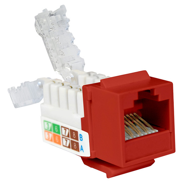 Quest NKJ-5403 Cat5E Red 8P8C Tooless Keystone Jack