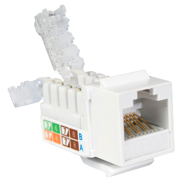 Quest NKJ-5408 Cat5E White 8P8C Tooless Keystone Jack