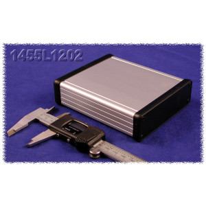 Hammond Manufacturing 1455L1202 extruded aluminum enclosure w/ plastic end panels
