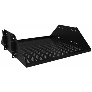 Hammond Manufacturing DNRMV19BK1 3U Two Post Mounting Deep Channel Vented Shelf