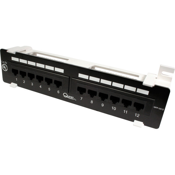 Quest NPP-5012 12-Port Cat5E UTP Patch Panel
