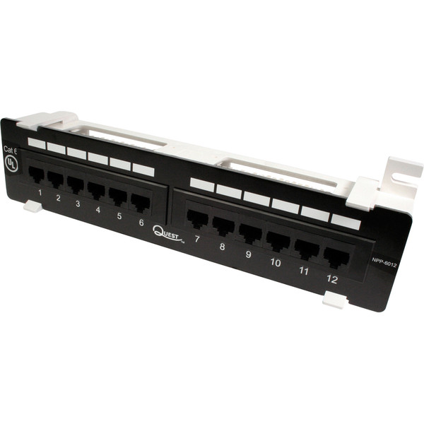 Quest NPP-6012 12-Port Cat6 UTP Patch Panel