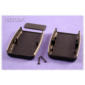 Hammond Manufacturing 1553CBK black ABS w/ grey soft side hand held enclosure 4.62x3.11x1.30