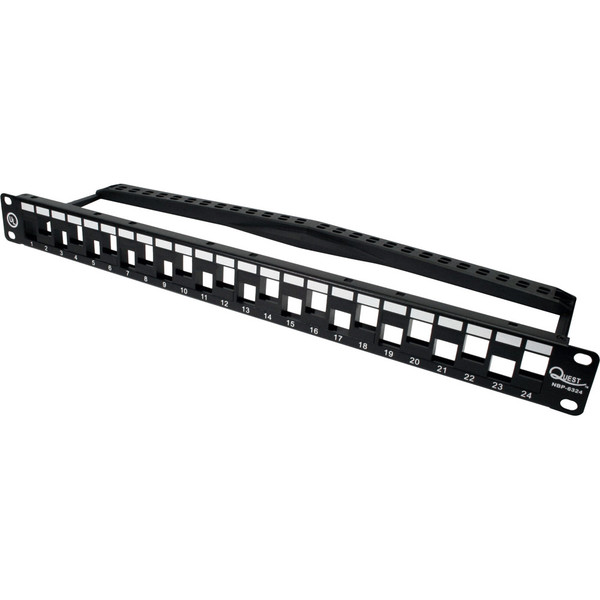 Quest NBP-6324 24-Port 1U Unloaded Staggered Standard Patch Panel
