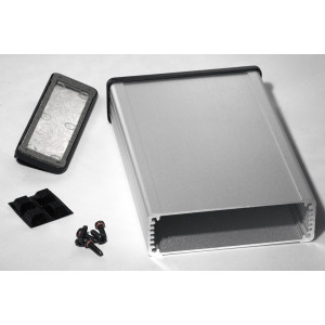 Hammond Manufacturing 1457L1602E EMI/RFI shielded extruded aluminum enclosure flanged panels 6.30x4.09x1.26