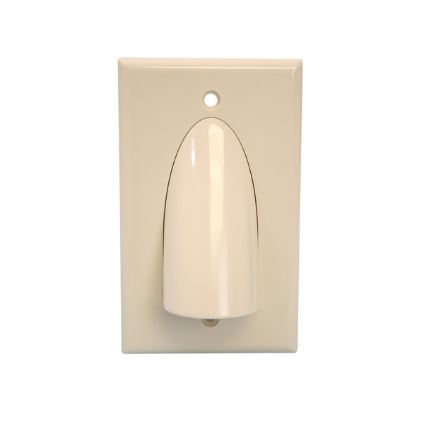 Quest VHT-8102 Single Gang Almond Bulk Cable Wall Plate