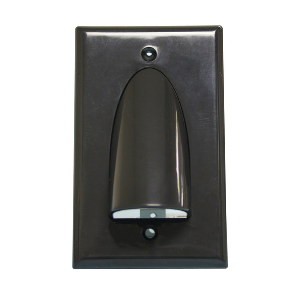 Quest VHT-8103 Single Gang Black Bulk Cable Wall Plate