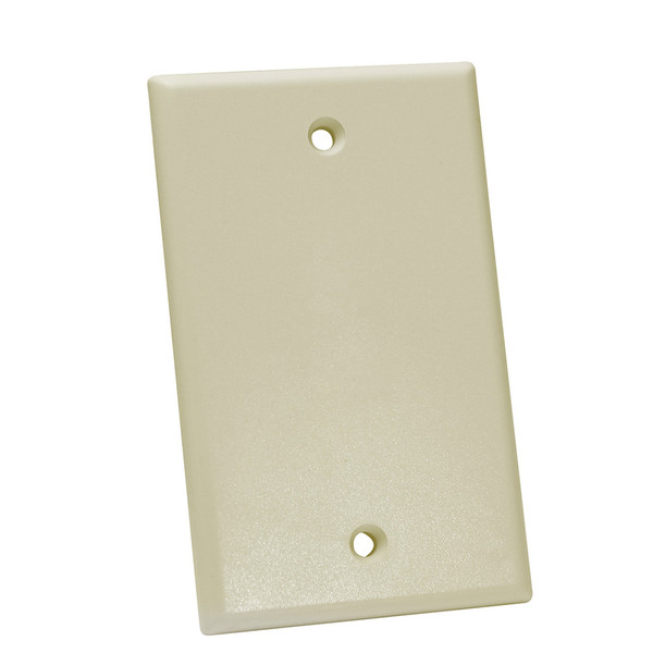 Quest NFP-1007 Single Gang Ivory Blank Keystone Wall Plate