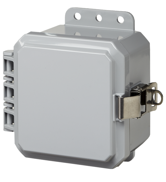 Integra P4043LL 4" x 4" x 3" High Impact Polycarbonate Hinged Enclosure