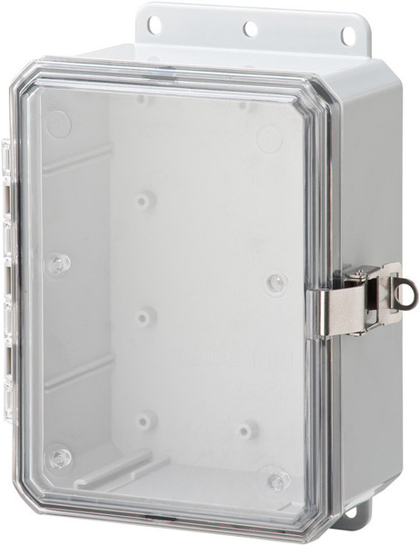 Integra P8063LPCLL 8" x 6" x 3" High Impact Polycarbonate Hinged Enclosure