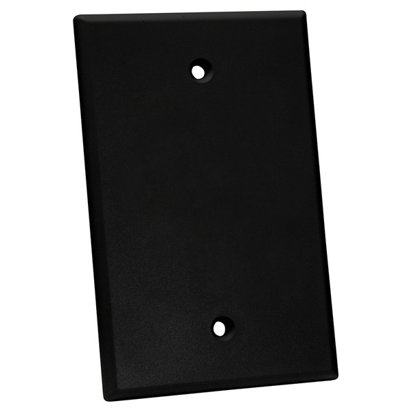 Quest NFP-5001 Single Gang Black Blank Oversized Keystone Wall Plate