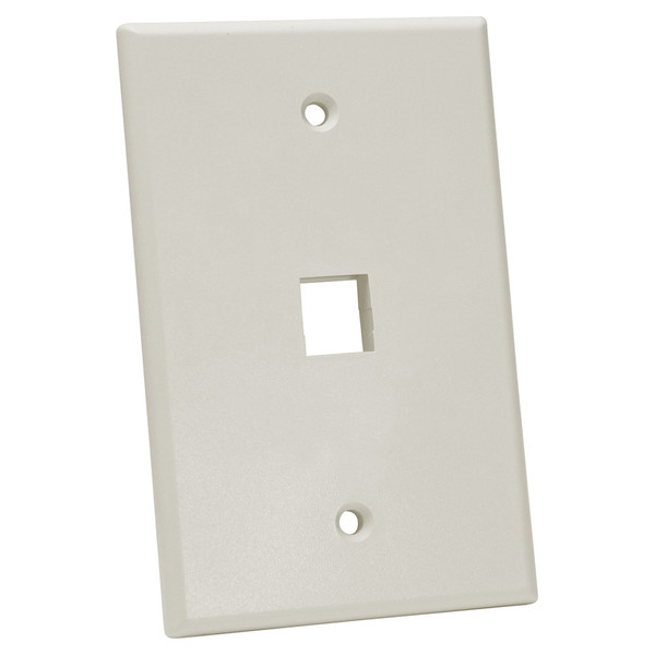 Quest NFP-5012 Single Gang Light Almond 1-Port Oversized Keystone Wall Plate