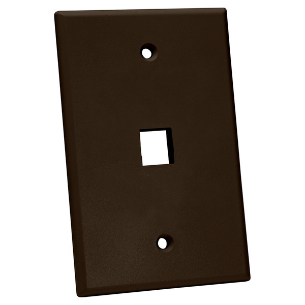 Quest NFP-5013 Single Gang Brown 1-Port Oversized Keystone Wall Plate