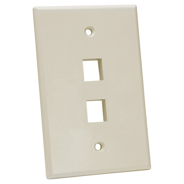 Quest NFP-5029 Single Gang Almond 2-Port Oversized Keystone Wall Plate