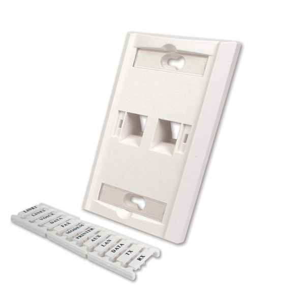Quest NFP-3028 2-Port Angled Keystone Wall Plate