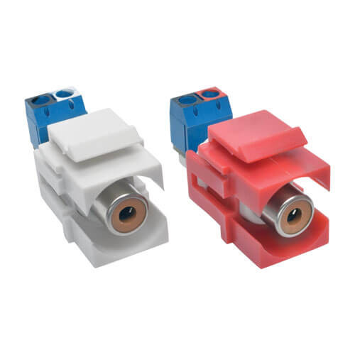 Tripp-Lite A050-000-ST-KJ RCA Female Audio to Screw Terminal Keystone Jack Kit