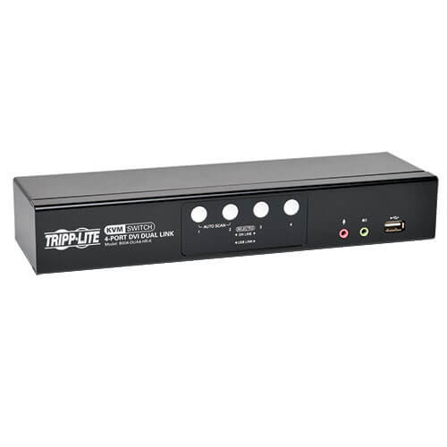 Tripp-Lite B004-DUA4-HR-K 4-Port DVI Dual-Link/USB KVM Switch