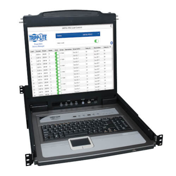 Tripp-Lite B020-U08-19KTAA NetDirector 8-Port 1U Rack-Mount Console KVM Switch
