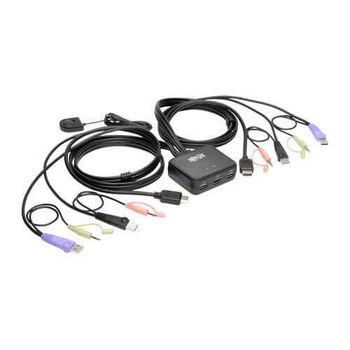 Tripp-Lite B032-HUA2 2-Port USB/HD Cable KVM Switch