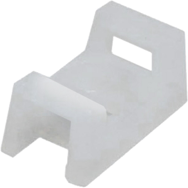 Quest NWT-9002 0.5" Natural Saddle Type Nylon Cable Tie Mounts, 100 Pack