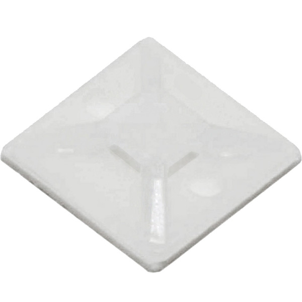 Quest NWT-9101 0.75" Natural Saddle Type Nylon Cable Tie Mounts, 100 Pack