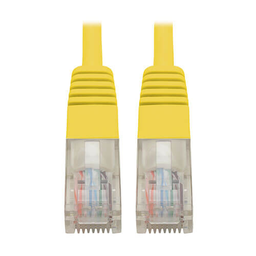 Tripp-Lite N002-002-YW 2Ft Yellow Cat5E 350MHz Molded Patch Cable