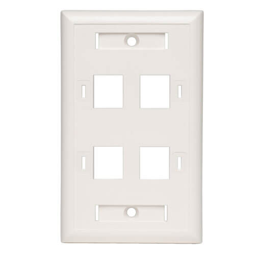Tripp-Lite N042-001-04-WH 4-Port Keystone Faceplate