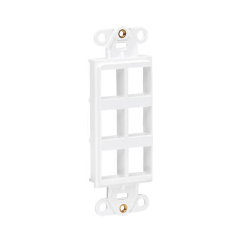 Tripp-Lite N042D-006V-WH Decora Vertical 6-Port Center Plate Insert