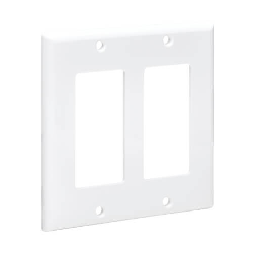 Tripp-Lite N042D-200-WH Decora Style Vertical White Double-Gang Faceplate