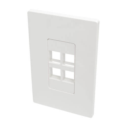 Tripp-Lite N080-104 Single-Gang 4-Port Wall Plate Keystone Cat5/6 USB HDMI Dport RCA