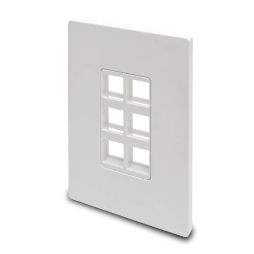 Tripp-Lite N080-106 Single-Gang 6-Port Wall Plate Keystone Cat5/6 USB HDMI Dport RCA