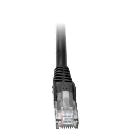 Tripp-Lite N201-002-BK Tripp Lite 2Ft Cat6 Gigabit Snagless Molded Patch Cable RJ45 M/M Black 2'
