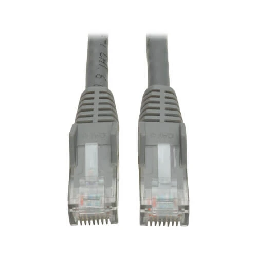Tripp-Lite N201-002-GY Tripp Lite 2Ft Cat6 Gigabit Snagless Molded Patch Cable RJ45 M/M Gray 2'
