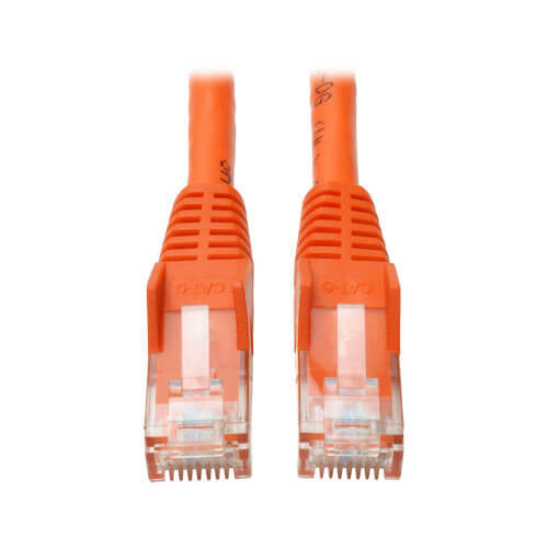 Tripp-Lite N201-005-OR Tripp Lite 5Ft Cat6 Gigabit Snagless Molded Patch Cable RJ45 M/M Orange 5'